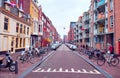 Beautiful streets of the old city. HAGUE, NETHERLANDS Royalty Free Stock Photo