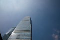 Beautiful streets of Shanghai. High skyscrapers.