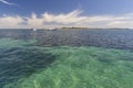 Beautiful stretch of sea with clear water between Rockingham and Penguin Island, Western Australia