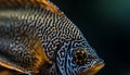 Beautiful striped lionfish swimming in tropical blue coral reef underwater generated by AI Royalty Free Stock Photo