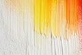 Beautiful strokes of colorful oil paints as background, closeup