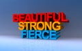 Beautiful strong fierce on blue