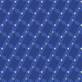 Beautiful stunning geometric seamless repeating pattern. blue theme pattern