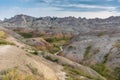 A beautiful and stunning landscape seen in the Badlands National Park. Royalty Free Stock Photo