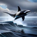 Beautiful orca whale- ai generated image