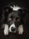 stunning portrait photography of a border collie dog