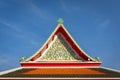 Beautiful stupas decorated with colorful mosaic big pagoda and Thai art architecture of Wat Pho temple in Bangkok, Thailand Royalty Free Stock Photo