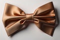 Beautiful and stylish bow tie on a solid colored background. ai generative