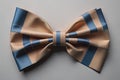 Beautiful and stylish bow tie on a solid colored background. ai generative