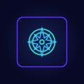 Beautiful stylish colorful neon polar star icon - Vector