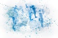 Beautiful stylish creative watercolor background in blue