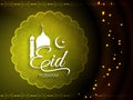 Beautiful stylish Eid mubarak background design.