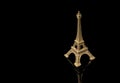 Beautiful Stylish Eiffel Tower of France Europe Model Statue Toys in Black Isolated Background Royalty Free Stock Photo