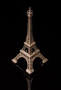 Beautiful Stylish Eiffel Tower of France Europe Model Statue Toys in Black Isolated Background Royalty Free Stock Photo