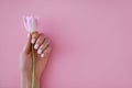 Manicure and flower Royalty Free Stock Photo