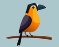 Beautiful stylized capuchin bird vector design