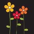 Beautiful stylized flowers
