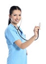 Beautiful successful nurse doctor - Healthcare workers Royalty Free Stock Photo