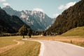 Beautiful summer alpine landscape. Logar valley or Logarska dolina, Kamnik Savinja Alps, Slovenia, Europe. Royalty Free Stock Photo