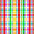 A beautiful summer checkered pattern, the intersection of colored stripes of bright acidic shades
