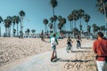 Beautiful summer day at the Venice beach district in LA