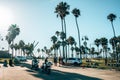 Beautiful summer day at the Venice beach district in LA