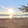 A beautiful summer evening in LuleÃÂ¥ Royalty Free Stock Photo