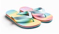 Beautiful summer flipflops isolated with copy space