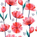 Beautiful summer freshy Trendy Wild blooming flower pink tulip