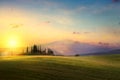 Beautiful summer Italian Tuscany Countryside landscape Royalty Free Stock Photo