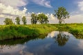 Beautiful summer lake and blue sky Royalty Free Stock Photo