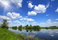 Beautiful summer lake landscape Royalty Free Stock Photo