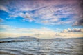 Beautiful summer landscape with cloudy sky and natural lake in Poland. HDR image Royalty Free Stock Photo