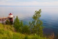 Beautiful summer landscape of Lake Baikal. Listvyanka Village Royalty Free Stock Photo