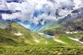 Beautiful summer landscape with lake Calcescu in Parang mountai Royalty Free Stock Photo