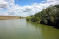 Beautiful summer landscape-Lake with trees on the sides Royalty Free Stock Photo