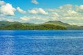 Beautiful summer landscape at Loch Lomond in Luss, Scotland, UK Royalty Free Stock Photo