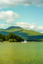 Beautiful summer landscape at Loch Lomond in Luss, Scotland, UK Royalty Free Stock Photo