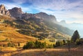 Beautiful summer landscape in the mountains. Sunrise - Italy alp Royalty Free Stock Photo