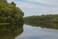 Beautiful summer landscape of the Ros river. Chernihiv. Ukraine Royalty Free Stock Photo