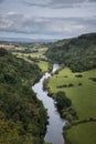 Stunning Summer landscape of view from Symonds Yat over River Wye in English and Welsh countryside Royalty Free Stock Photo