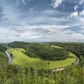 Stunning Summer landscape of view from Symonds Yat over River Wye in English and Welsh countryside Royalty Free Stock Photo