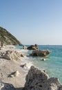 Beautiful summer Mediterranean pebble beach Royalty Free Stock Photo