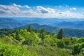 Beautiful summer mountain landscape in North Carolina. Royalty Free Stock Photo