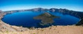 Panorama of the Crater Lake in summer, Oregon, USA Royalty Free Stock Photo