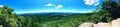 Beautiful summer panoramic views of Appalachian trail