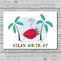 Beautiful summer poster with strawberry. Royalty Free Stock Photo