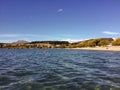 A beautiful summer`s day in Wanaka, New Zealand and the pristine waters of Roys Bay.