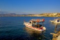 Boat on the sea in dikili izmir, Turkey in summer Royalty Free Stock Photo