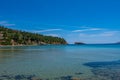 Beautiful Summer scenery at Chrisi Milia beach in Alonissos island, Greece Royalty Free Stock Photo